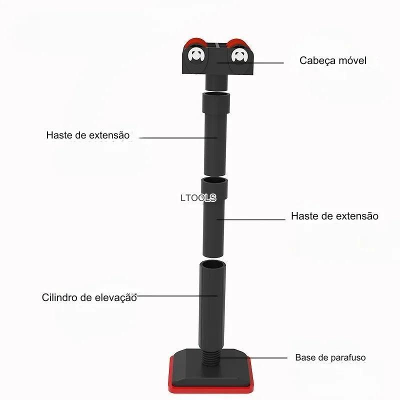 2 Suporte Nivelador com Roldana 19-46cm - JoinerStore