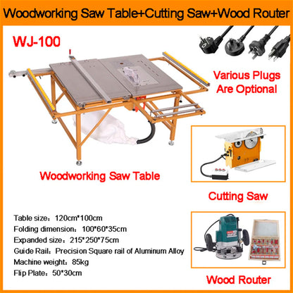 Multifunctional Portable Woodworking Table Saw - Precision and Versatility