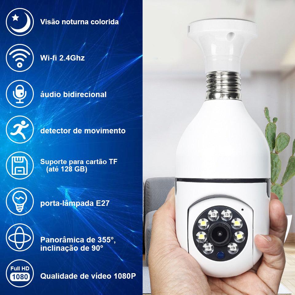 Câmera de vigilância visão noturna, detector de movimento, WIFI - JoinerStore